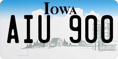 IA license plate AIU900