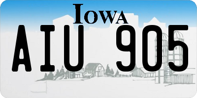IA license plate AIU905