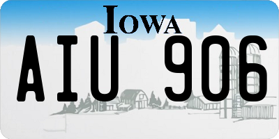 IA license plate AIU906