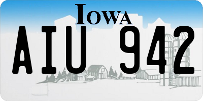 IA license plate AIU942