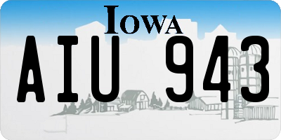 IA license plate AIU943