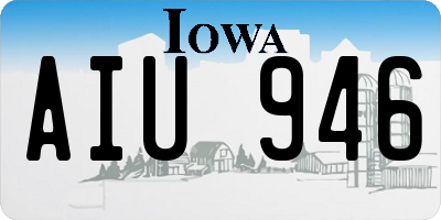 IA license plate AIU946