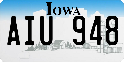 IA license plate AIU948