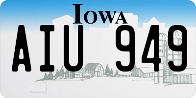IA license plate AIU949