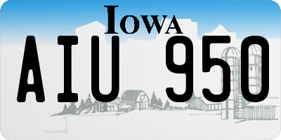 IA license plate AIU950
