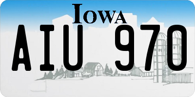 IA license plate AIU970