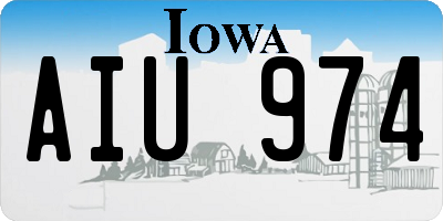 IA license plate AIU974