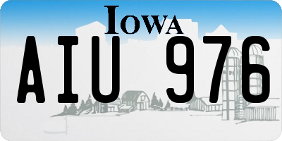 IA license plate AIU976