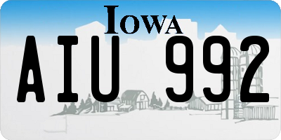 IA license plate AIU992