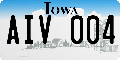IA license plate AIV004