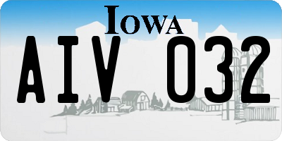 IA license plate AIV032