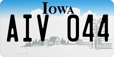 IA license plate AIV044