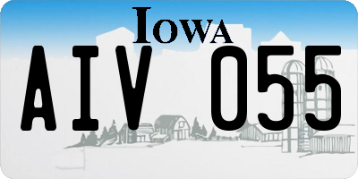 IA license plate AIV055