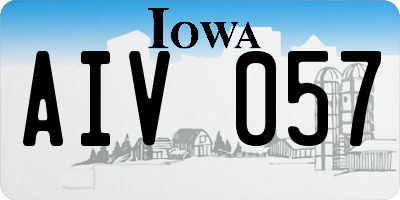IA license plate AIV057