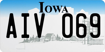 IA license plate AIV069