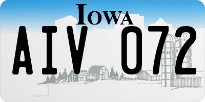 IA license plate AIV072