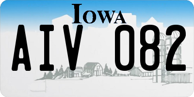 IA license plate AIV082