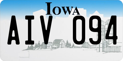 IA license plate AIV094