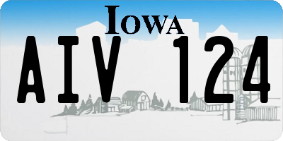 IA license plate AIV124