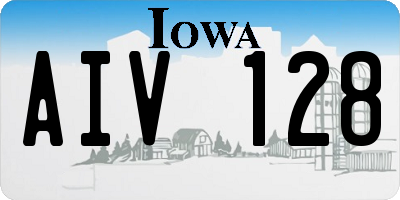 IA license plate AIV128