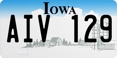 IA license plate AIV129