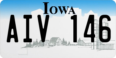 IA license plate AIV146