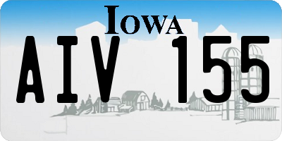 IA license plate AIV155
