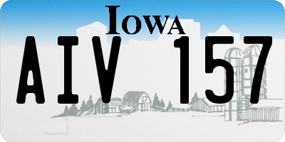 IA license plate AIV157