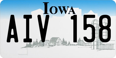 IA license plate AIV158