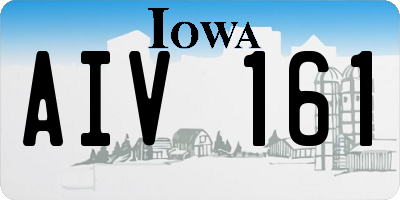 IA license plate AIV161