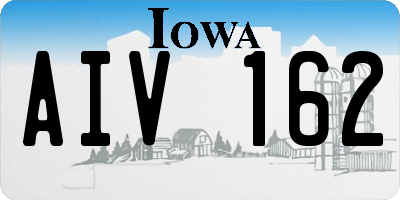 IA license plate AIV162
