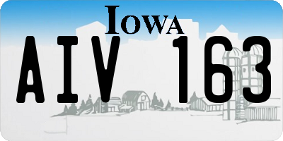 IA license plate AIV163