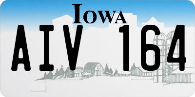 IA license plate AIV164
