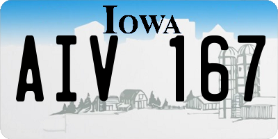 IA license plate AIV167