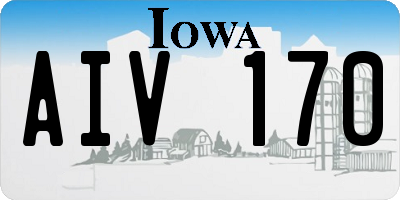 IA license plate AIV170