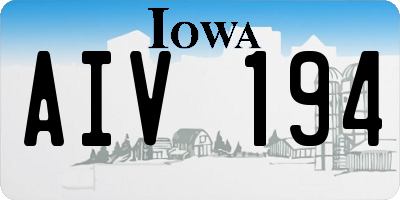 IA license plate AIV194