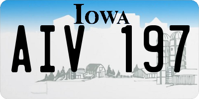 IA license plate AIV197