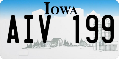 IA license plate AIV199