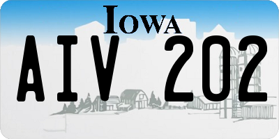 IA license plate AIV202