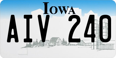 IA license plate AIV240