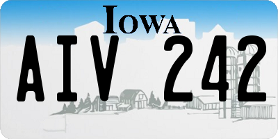 IA license plate AIV242