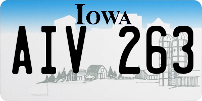 IA license plate AIV263
