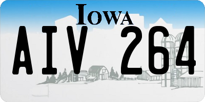 IA license plate AIV264