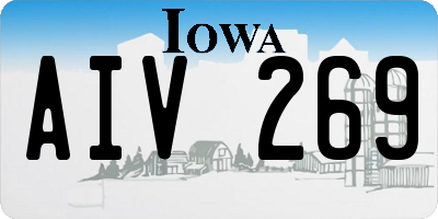 IA license plate AIV269
