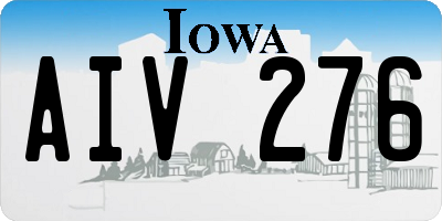 IA license plate AIV276