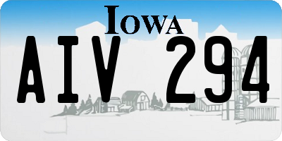 IA license plate AIV294