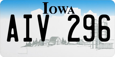 IA license plate AIV296