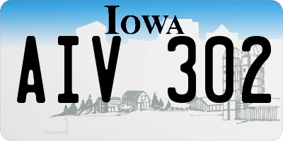 IA license plate AIV302