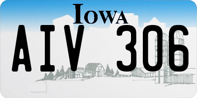IA license plate AIV306
