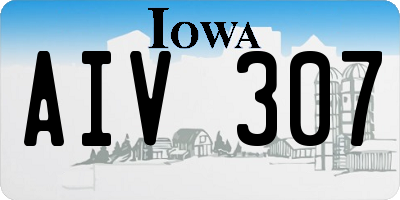 IA license plate AIV307